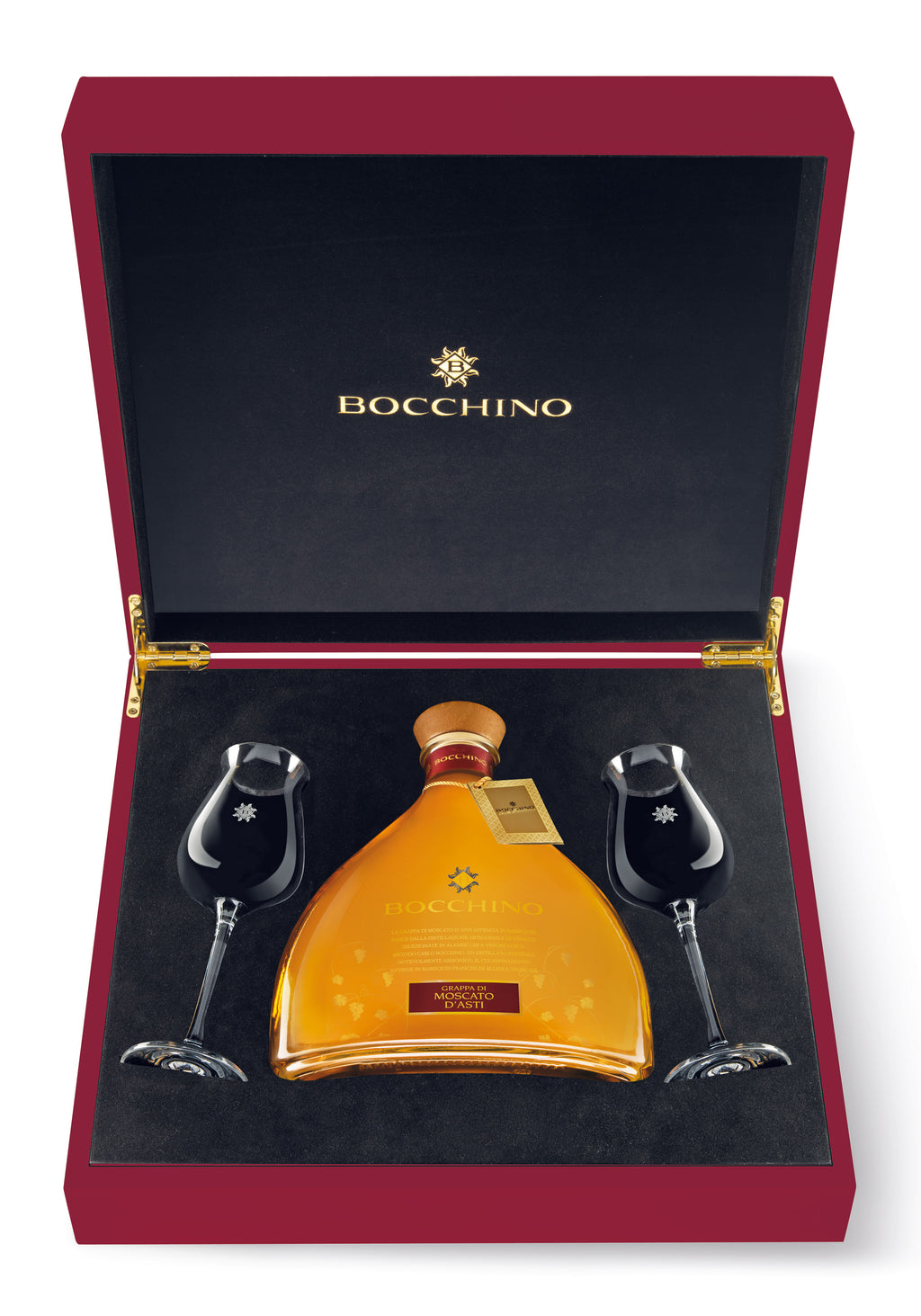 Moscato d\'Asti Grappa Barrique Mouthpiece - Gift box – Distilleria Bocchino